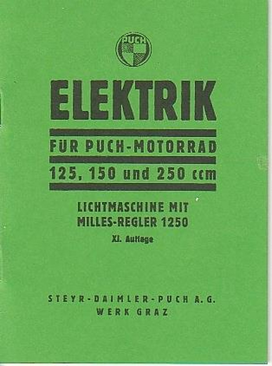 Elektrik für Puch Motorrad 125, 150 und 250 ccm