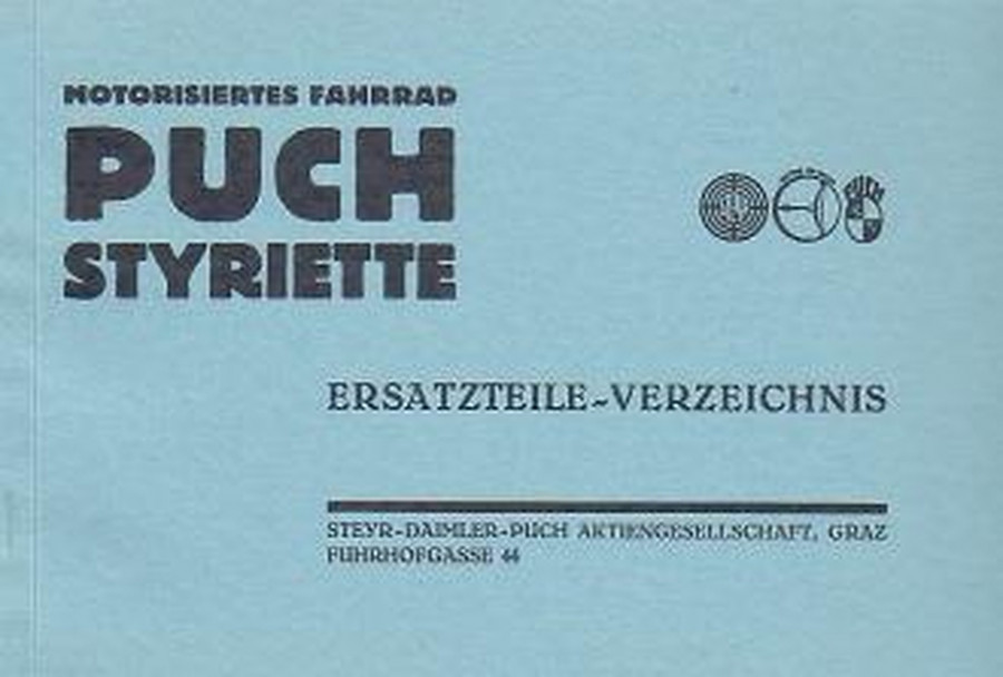 Puch Motorfahrrad Styriette, Ersatzteilkatalog