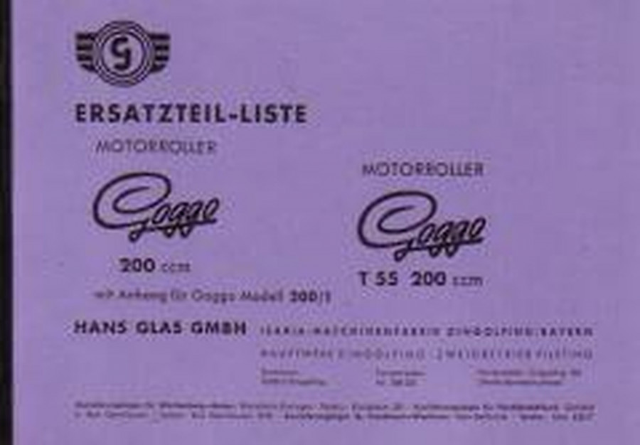 Glas Goggo Ersatzteilkatalog