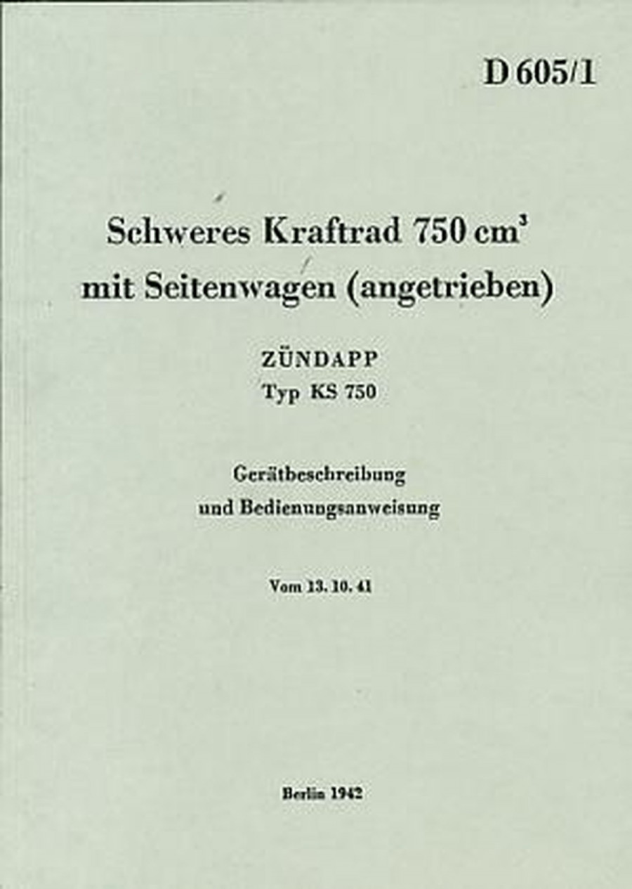 Zündapp KS750 Betriebsanleitung