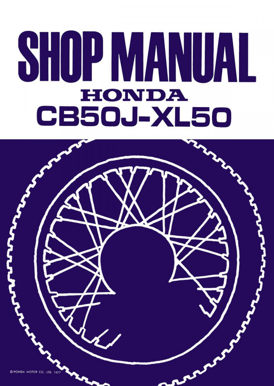 Honda CB50J XL50 Shop Manual