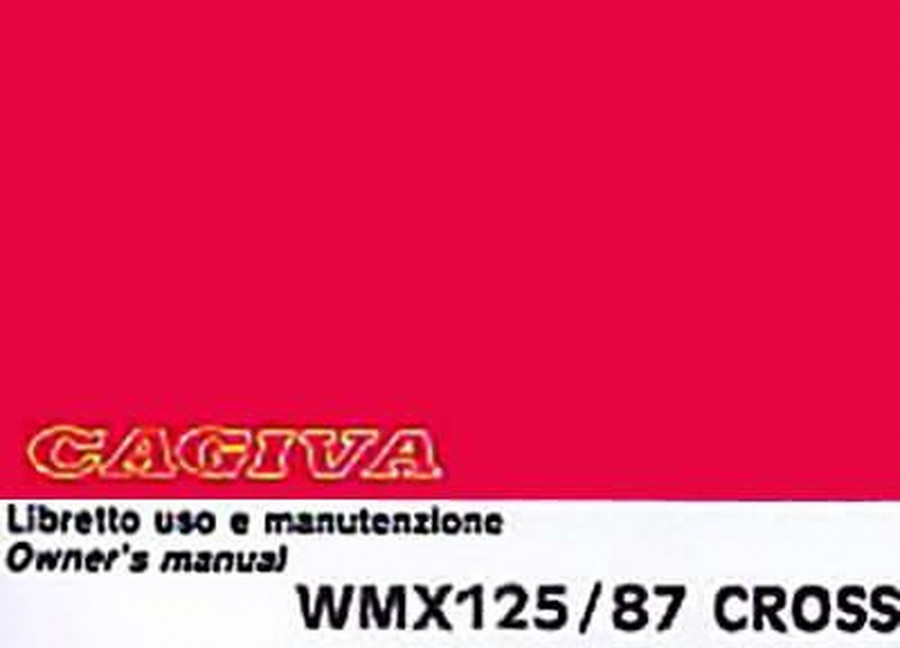 Cagiva WMX 125 / 87 Cross, Betriebsanleitung