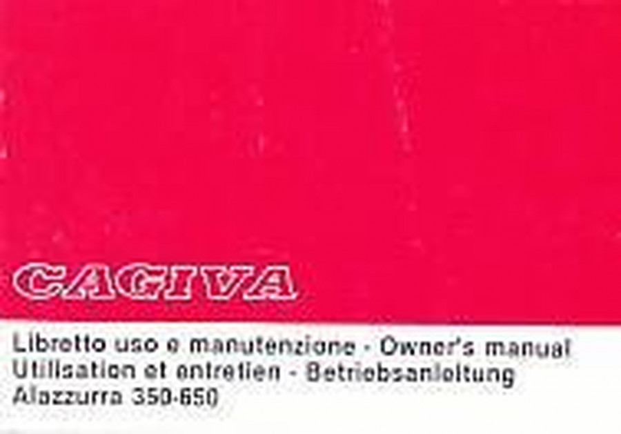 Cagiva Alazzurra 350-650 Betriebsanleitung