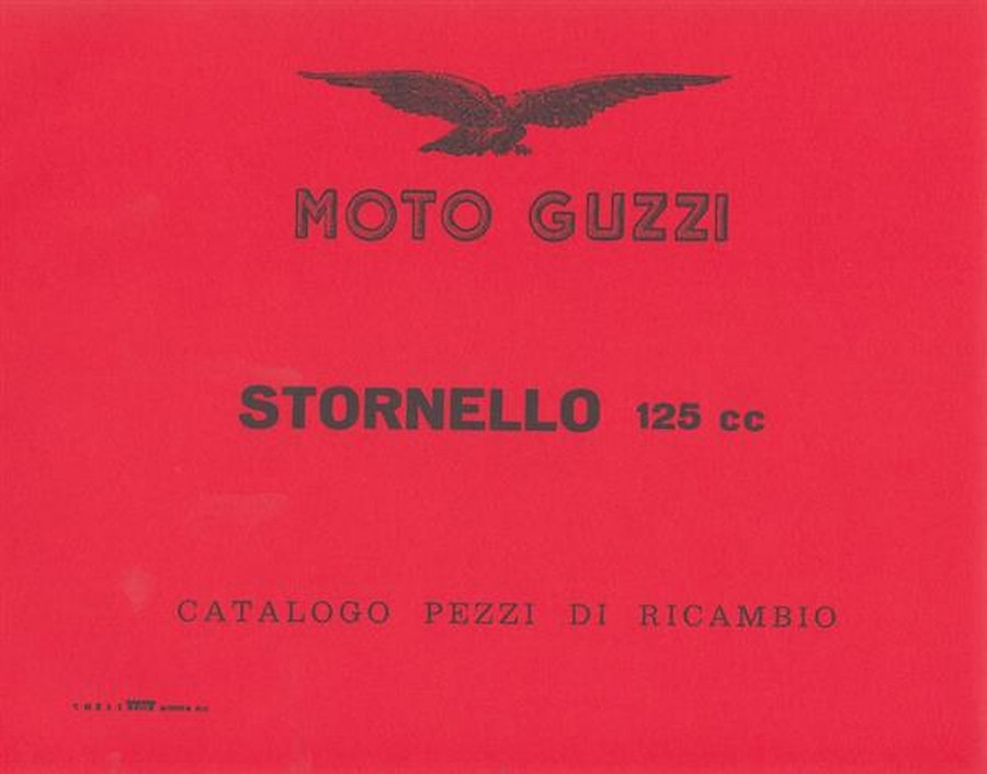 Moto Guzzi Stornello 125 ccm, Catalogo pezzi di ricambio