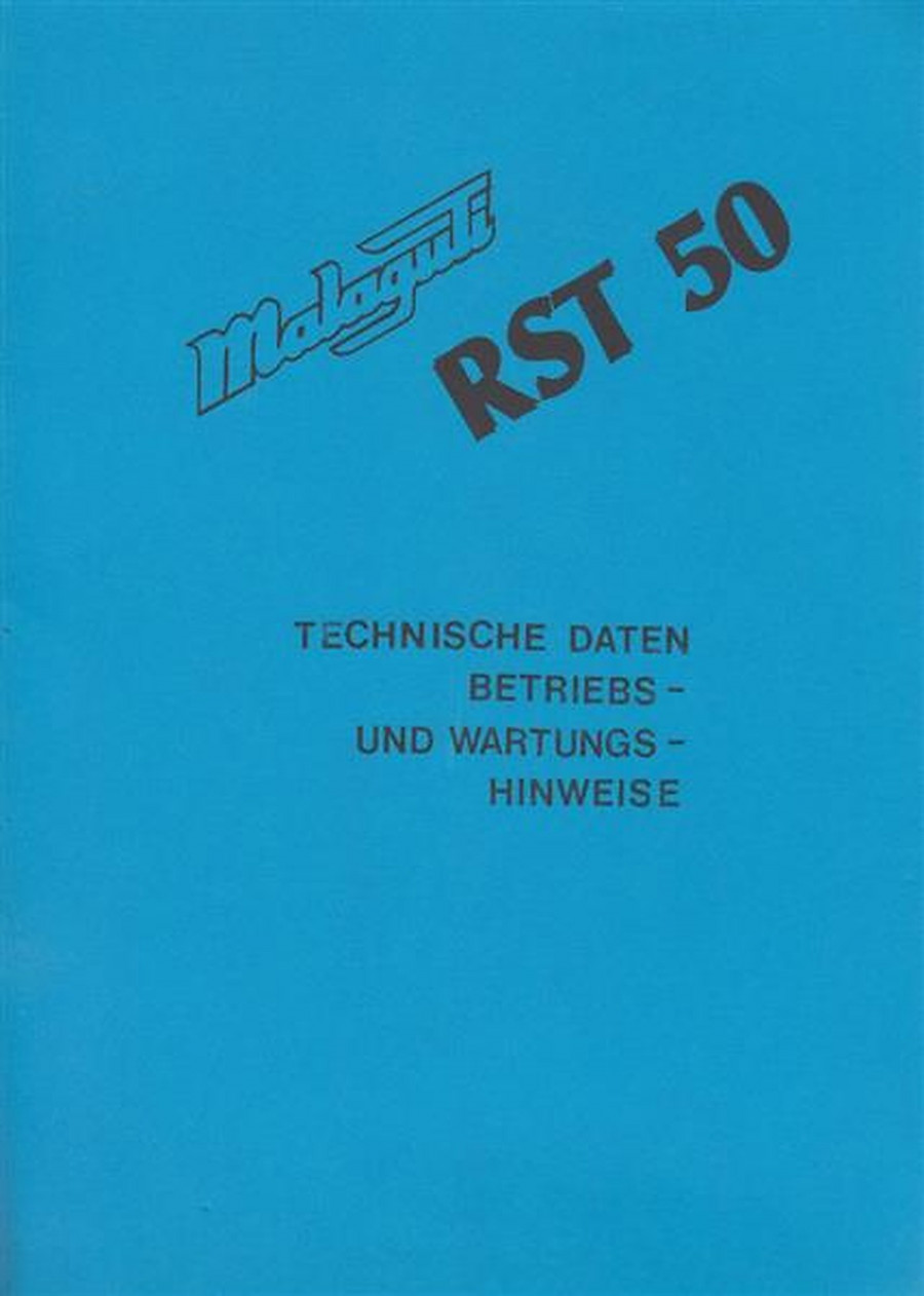 Malaguti RST50 Betriebsanleitung