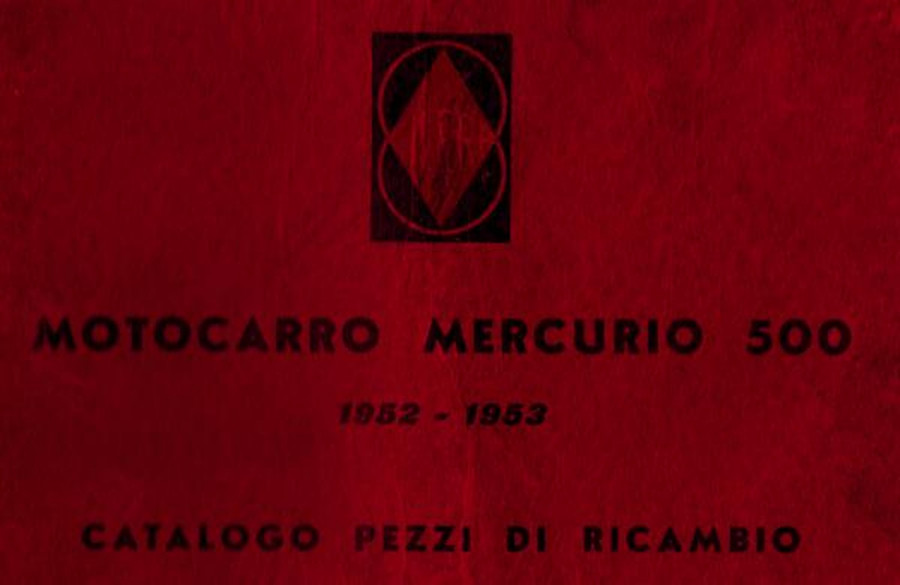 Gilera Motocarro Mercurio 500, Catalogo pezzi di ricambio