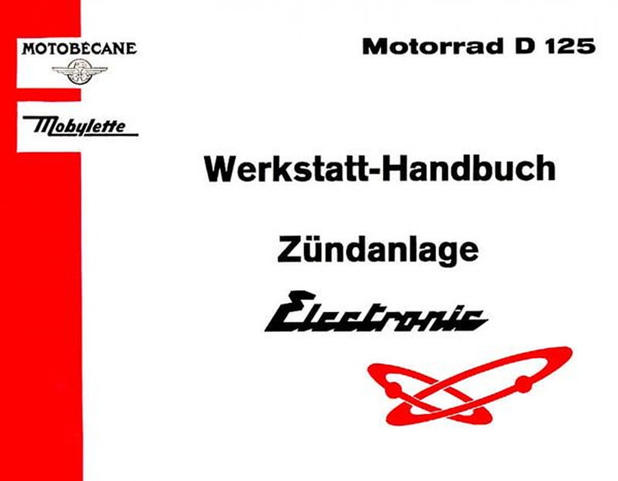 Motobecane D 125, "Electronic" Zündanlage, Werkstatt-Handbuch
