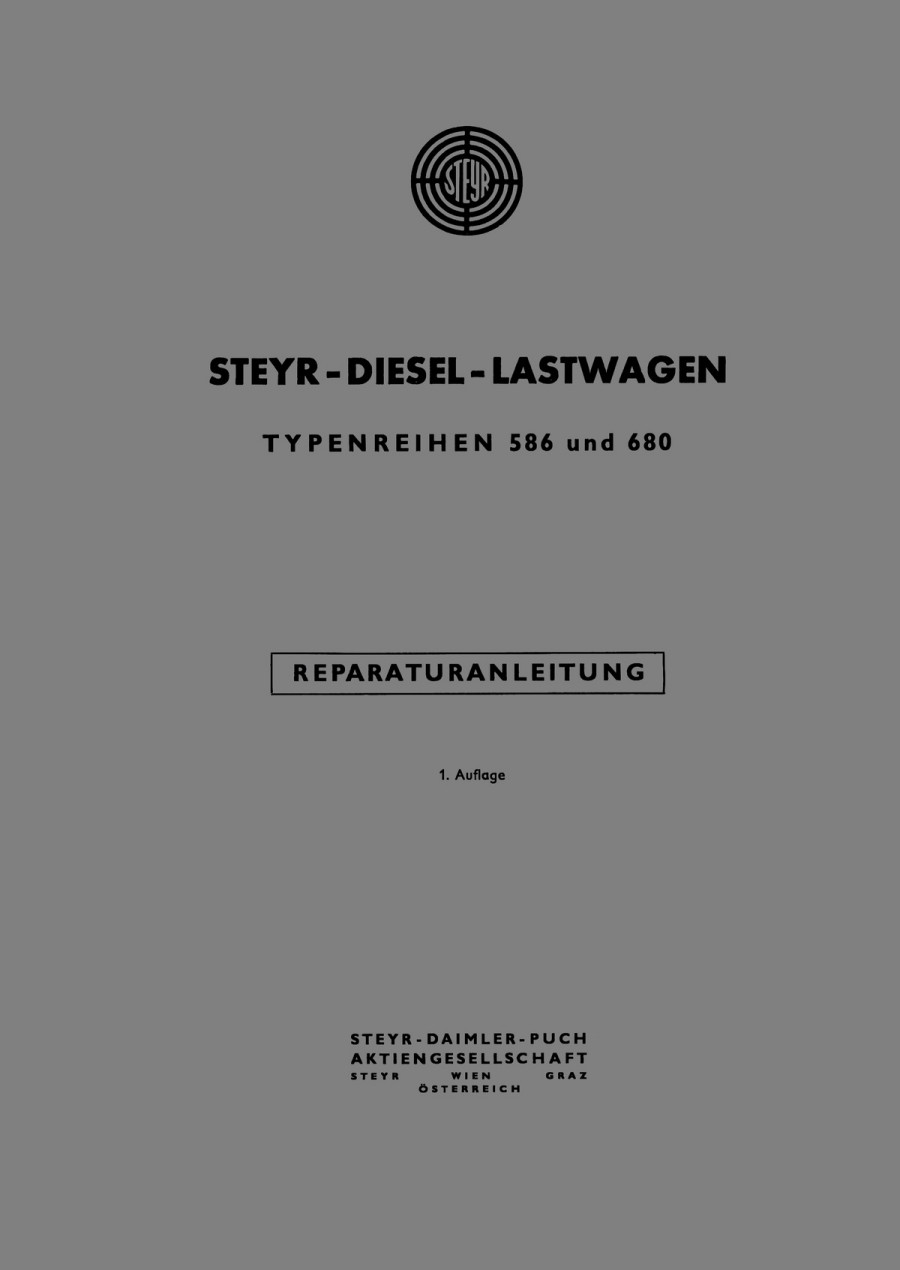 Steyr 586 und 680 und Allrad, Reparaturanleitung