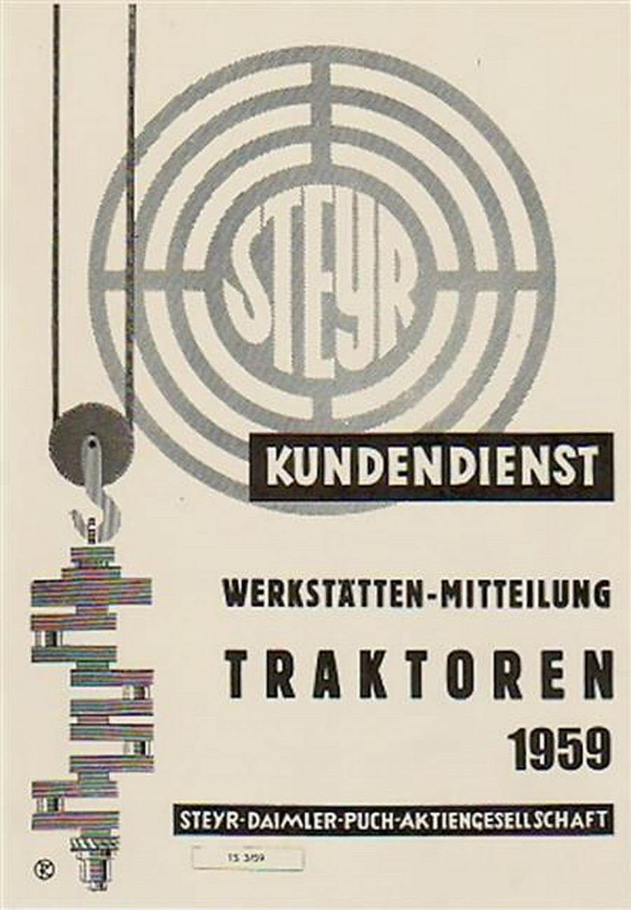 Steyr Kundendienst Werkstätten-Mitteilung Traktoren 1959