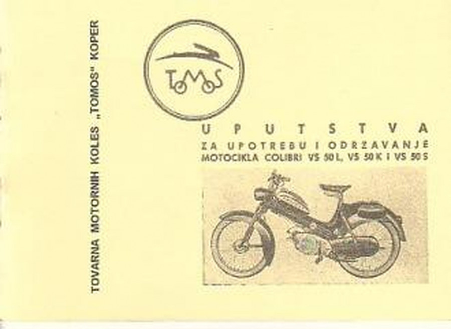 Tomos Colibri VS 50 L, VS 50 K, VS 50 S, Betriebsanleitung