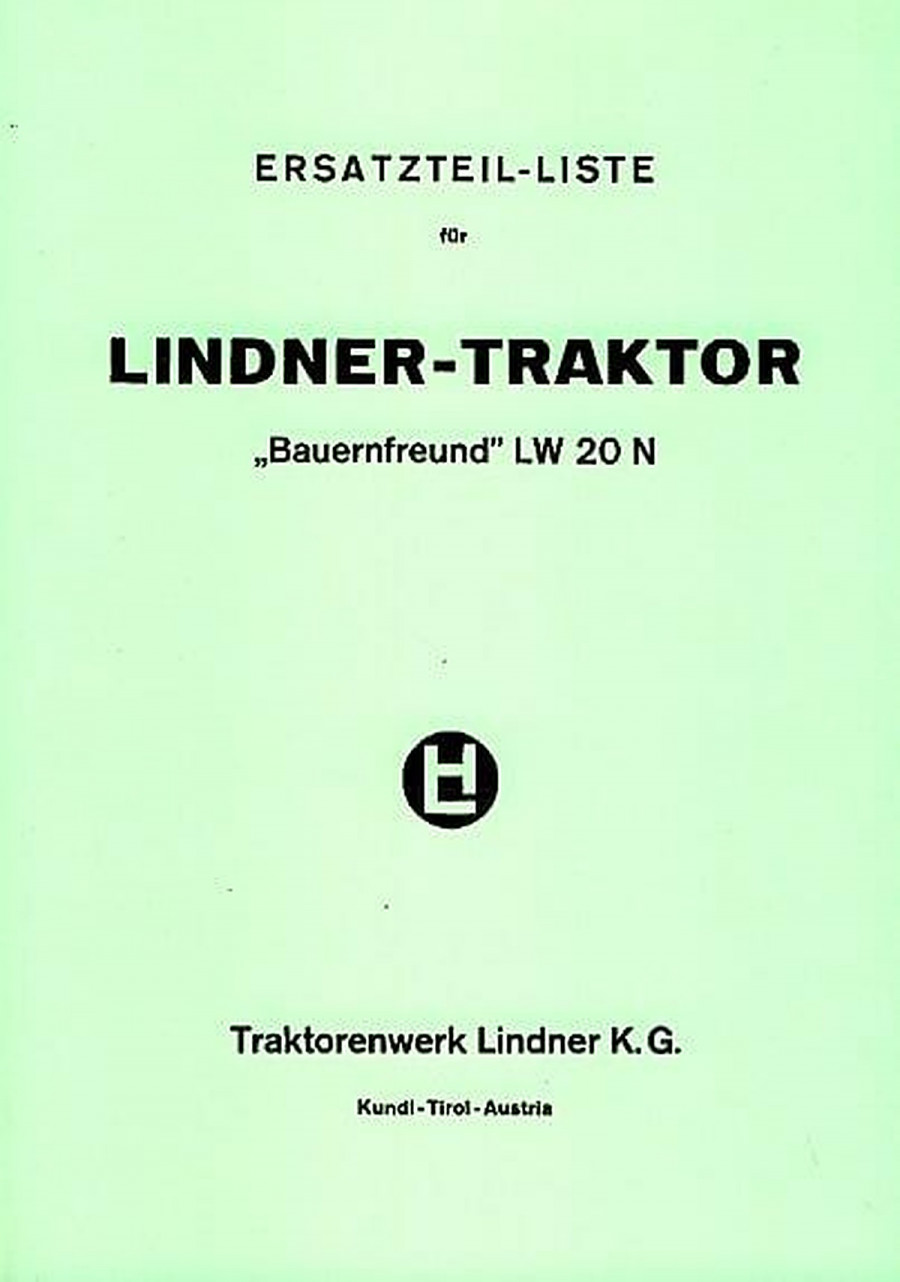 Lindner LW20N Ersatzteilkatalog