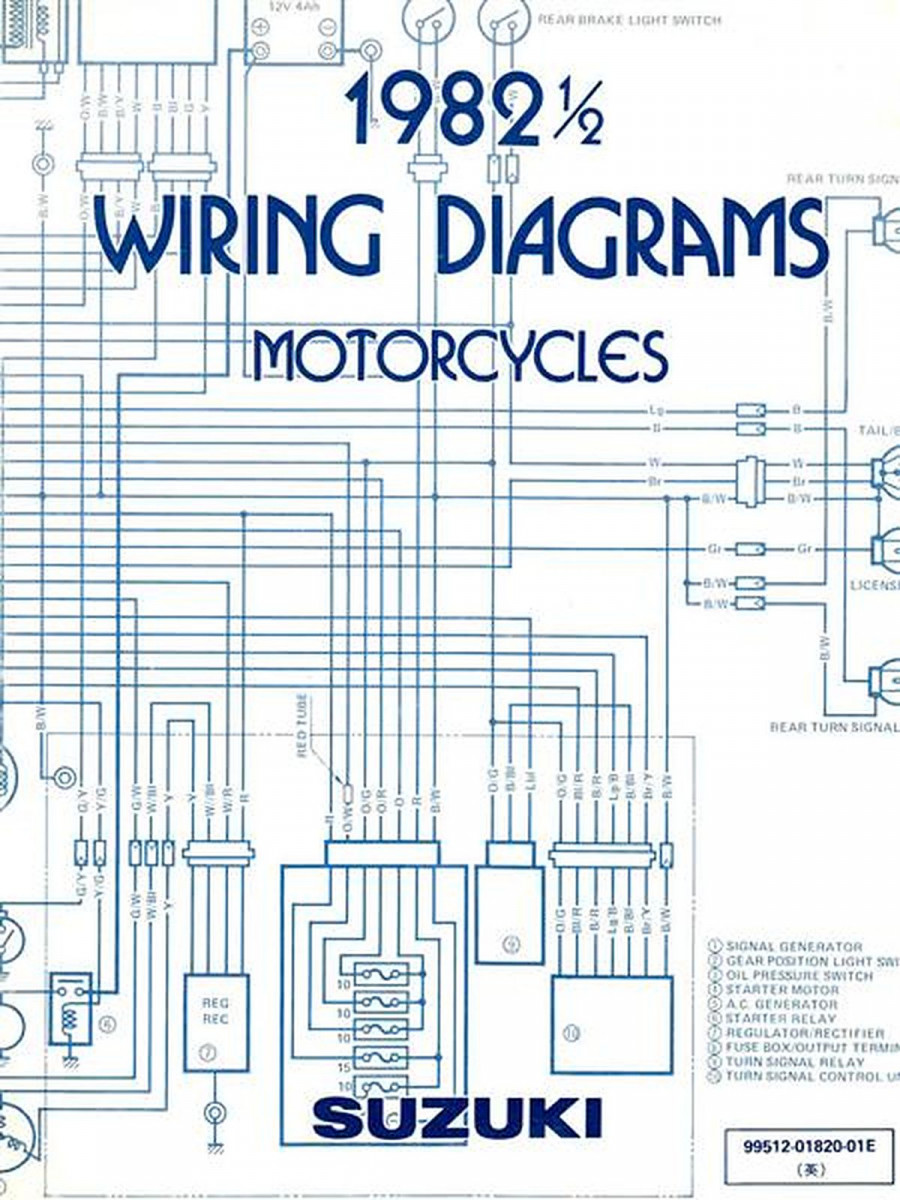 Suzuki 1982 1/2 Motorcycles Wiring Diagrams