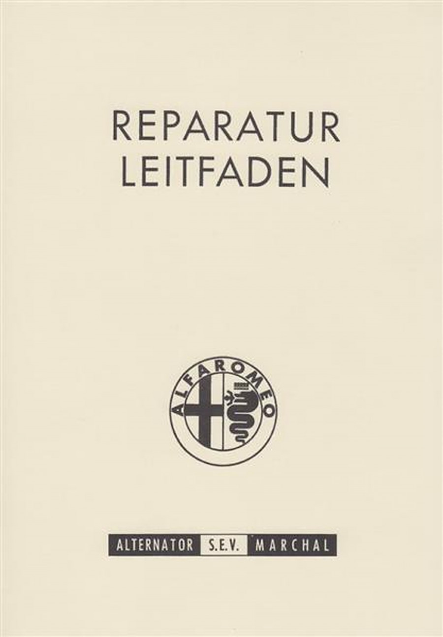 Alfa Romeo S.E.V-, Marchal-Generator, Reparatur Leitfaden