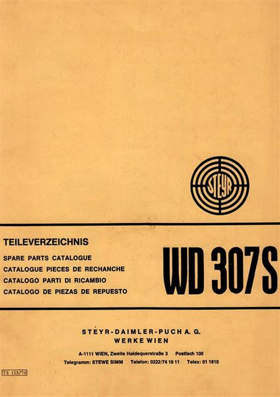 Steyr WD 307 S, Teileverzeichnis