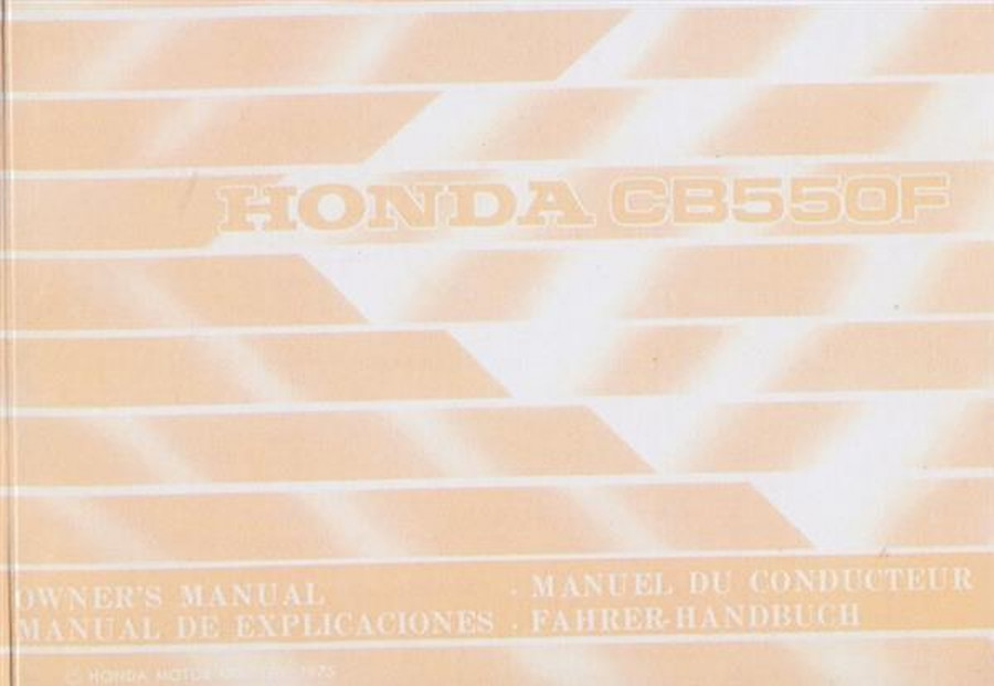 Honda CB550F Fahrerhandbuch