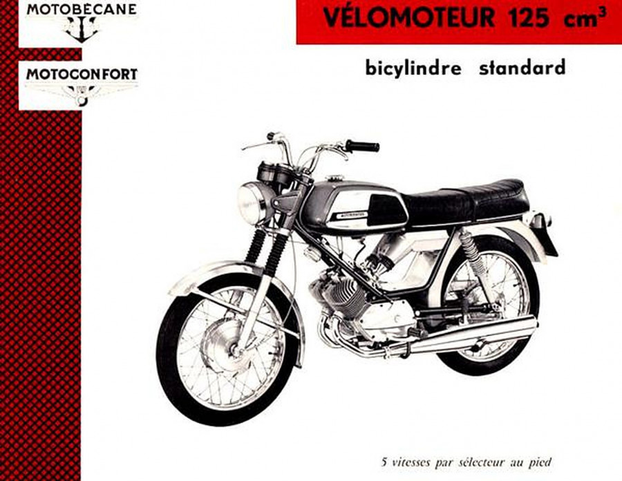 Motobecane Velomoteur 125 bicylindre standard, Catalogue des pieces de rechange