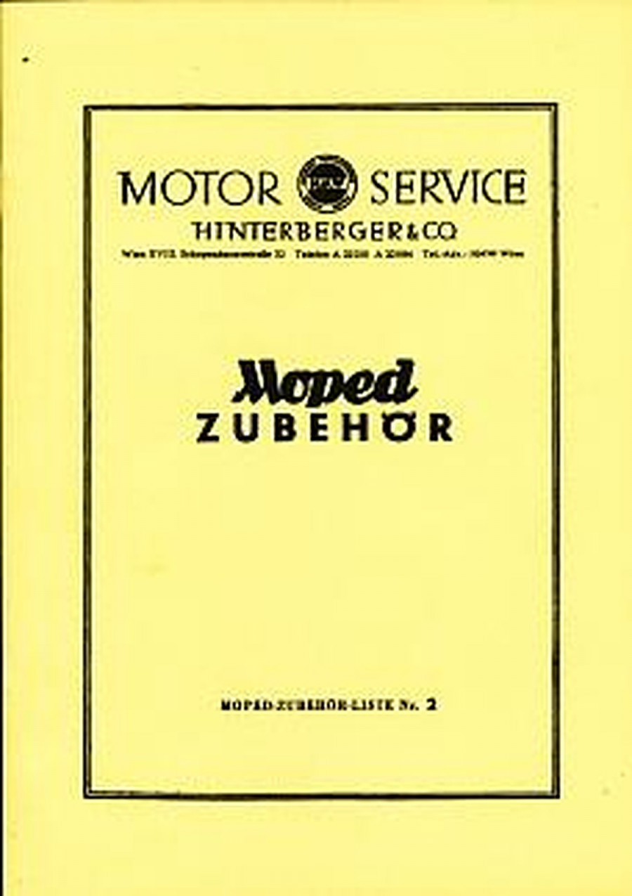 HMW Moped-Zubehör-Liste Nr.2