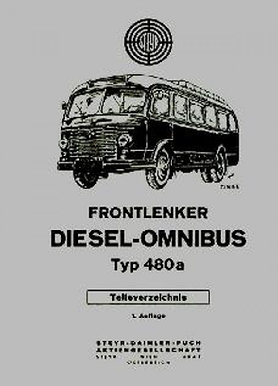 Steyr Frontlenker Diesel-Omnibus Typ 480a, 90 PS, Ersatzteilkatalog