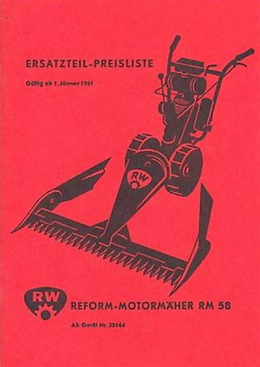 Reform RM 58 Ersatzteilliste