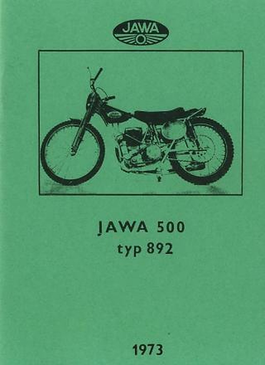 Jawa 500 - 892 Flachbahn- (Speedway) Rennmaschine, Betriebsanleitung und Ersatzteilkatalog