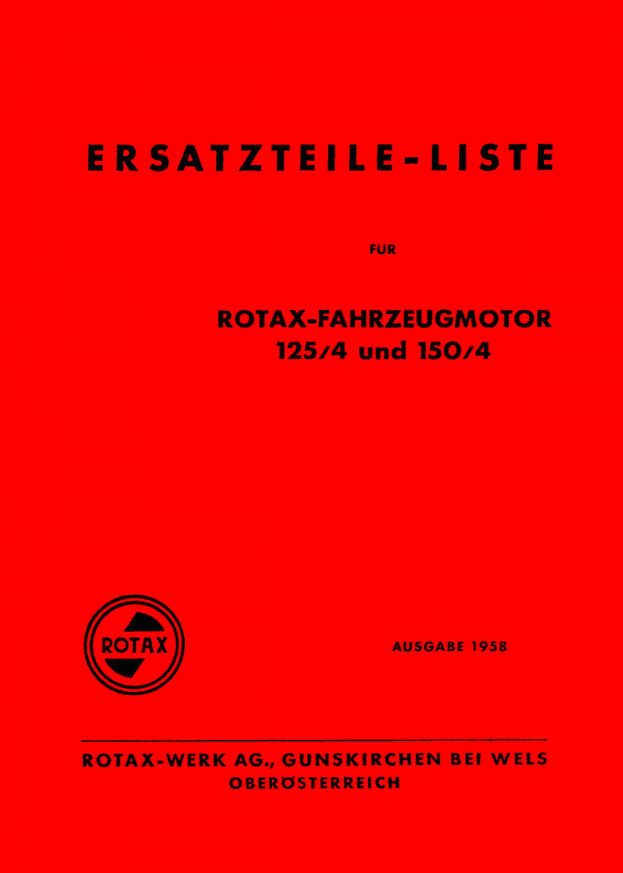 Rotax 125/4 und 150/4 Ersatzteilkatalog