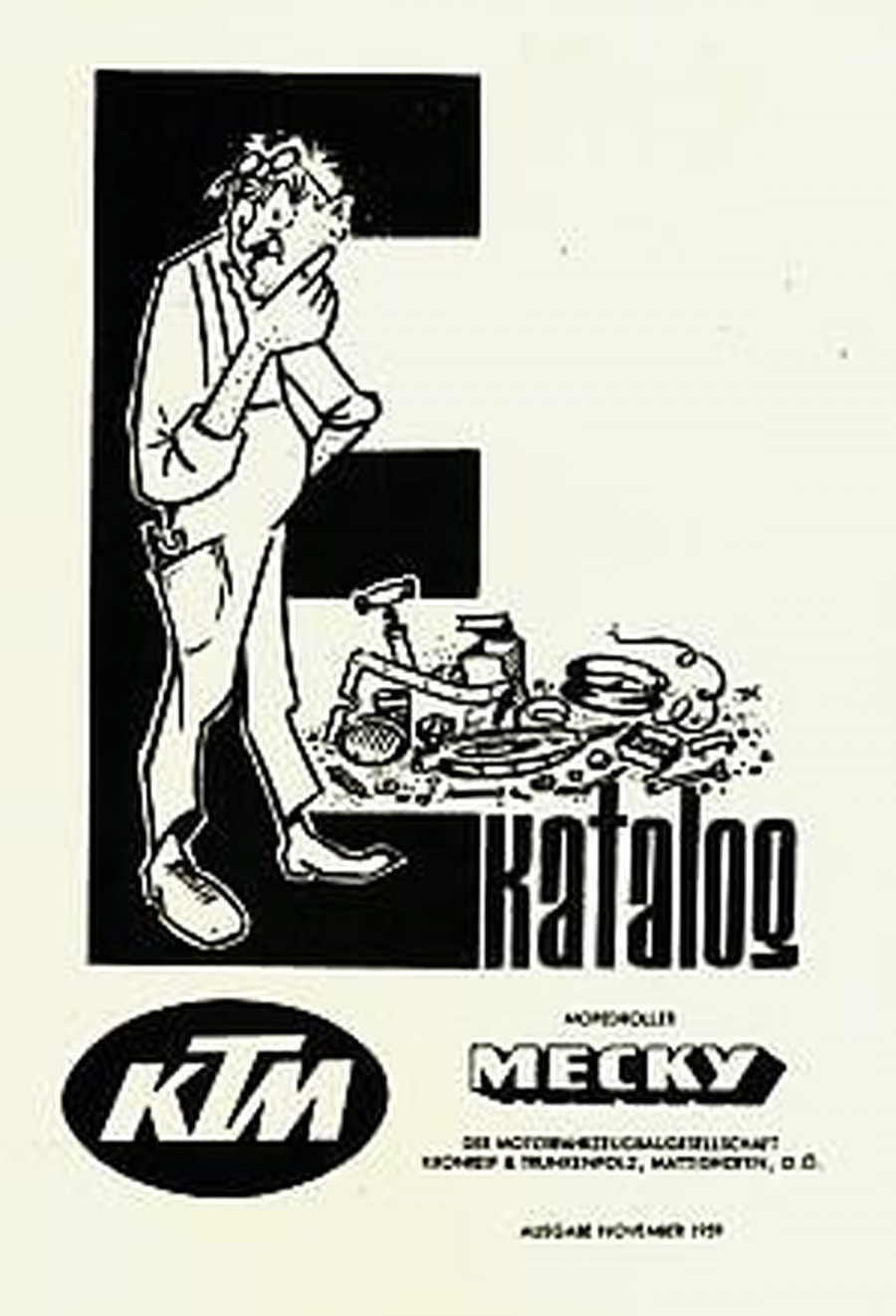 KTM Motorfahrzeugbau Mopedroller Mecky, Ersatzteilkatalog