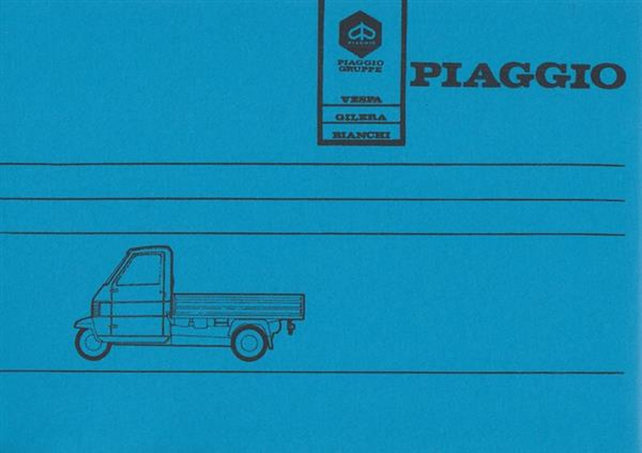 Piaggio Vespacar TM P 703 V (Dreiradfahrzeug), Betriebsanleitung