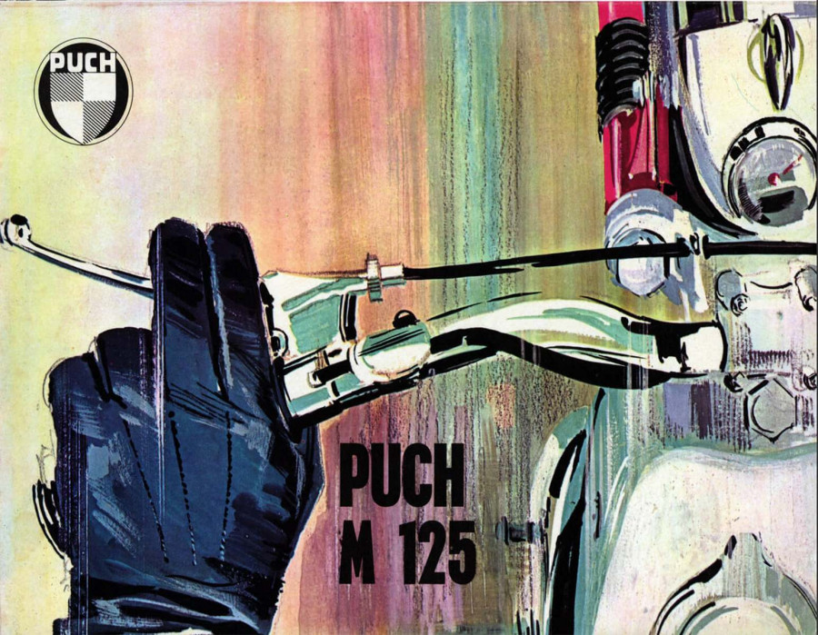 Puch M 125 Prospekt Reproduktion
