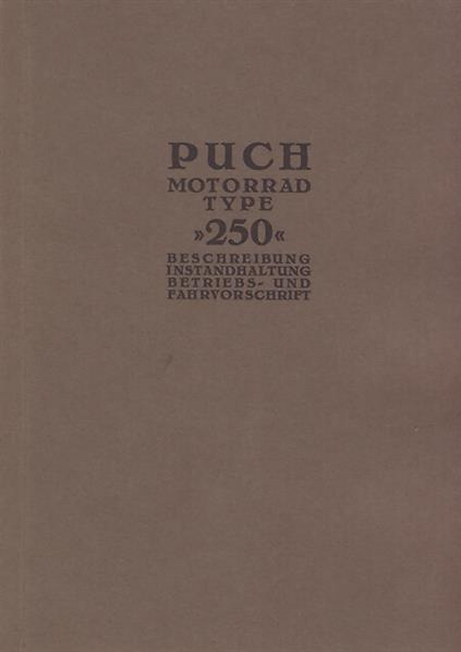 Puch 250 Betriebsanleitung