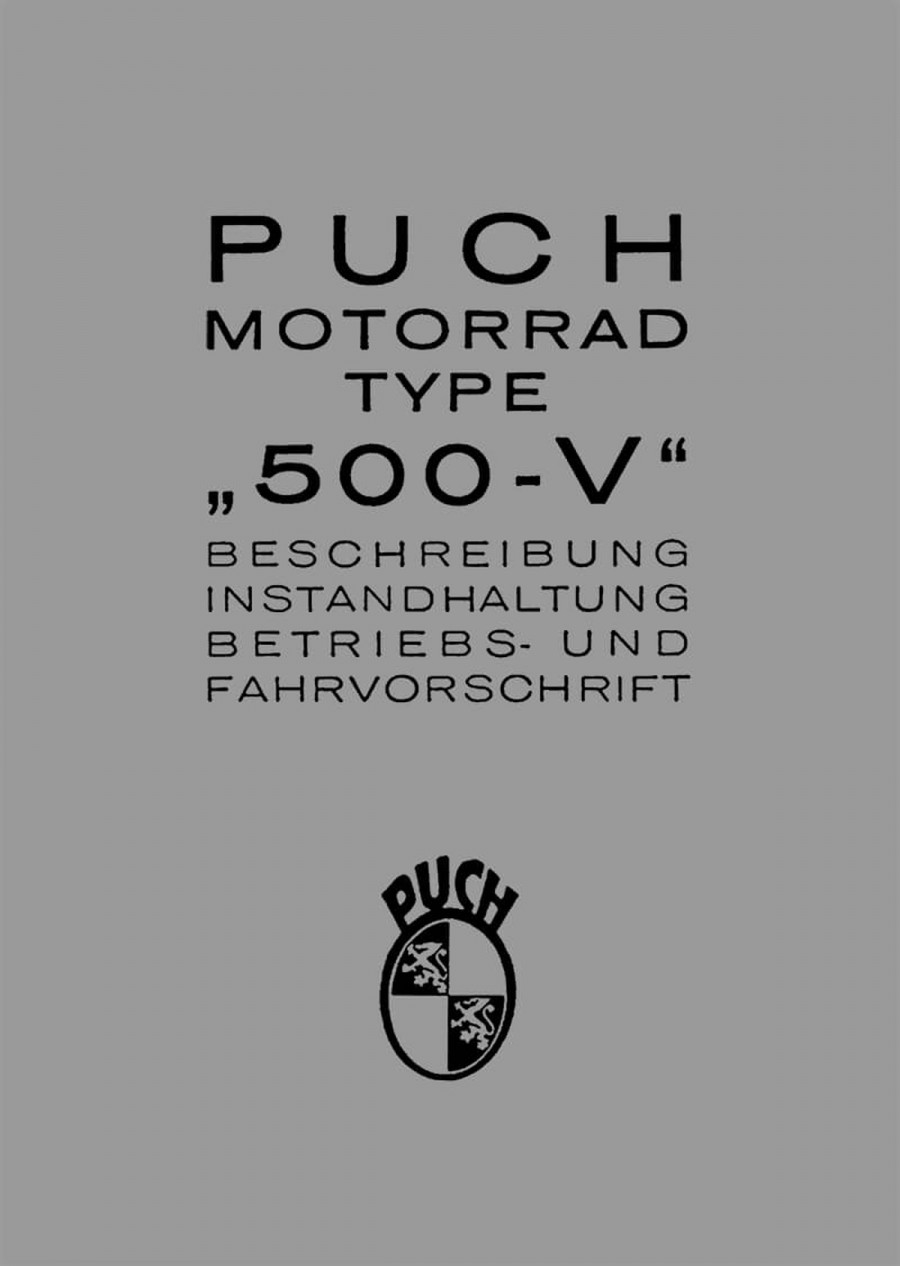 Puch 500 V Betriebsanleitung