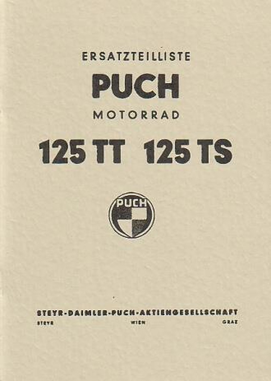 Puch 125 TT und TS Zusatz-Ersatzteilkatalog