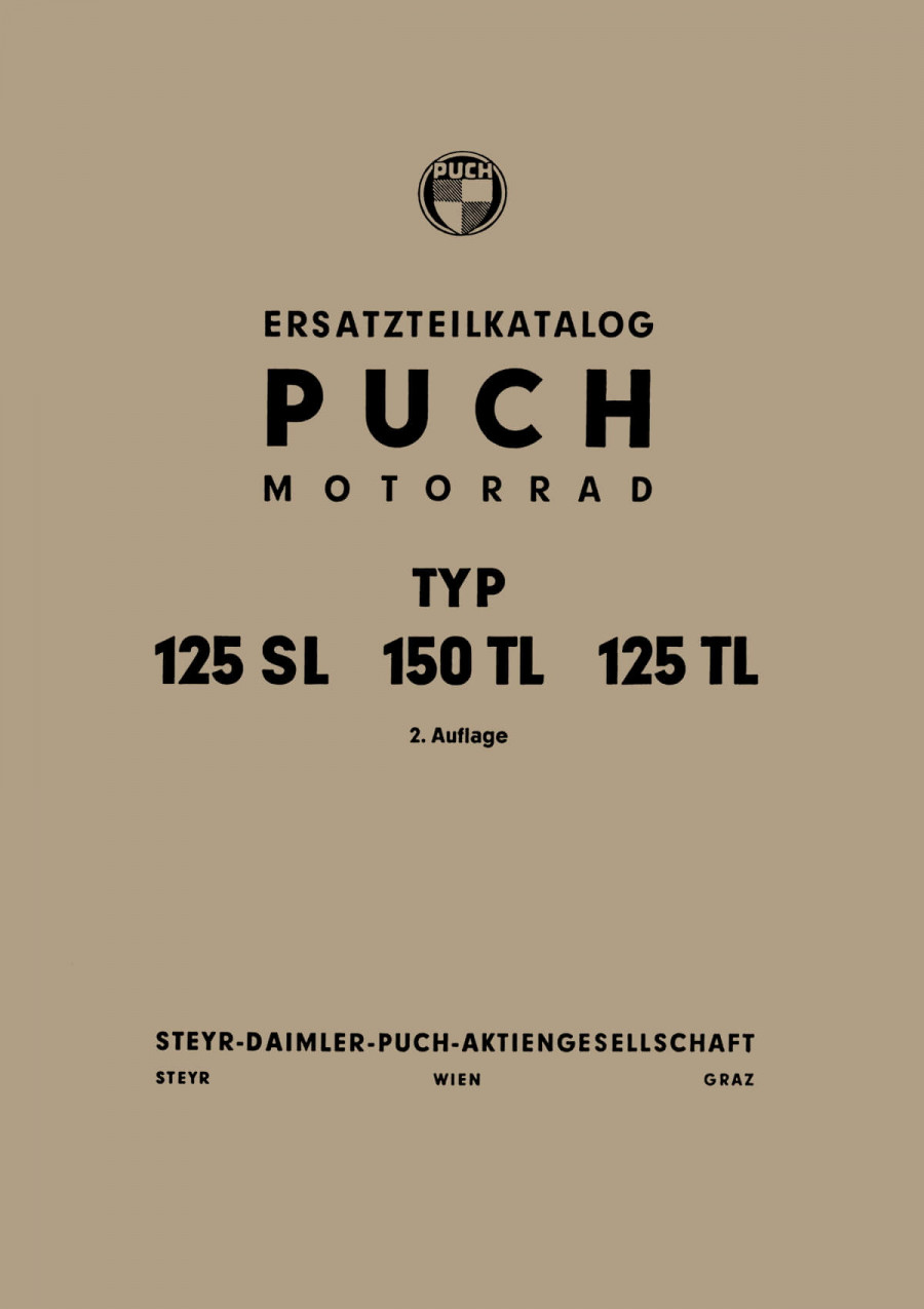 Puch 125 SL, 125 TL und 150 TL, Ersatzteilkatalog