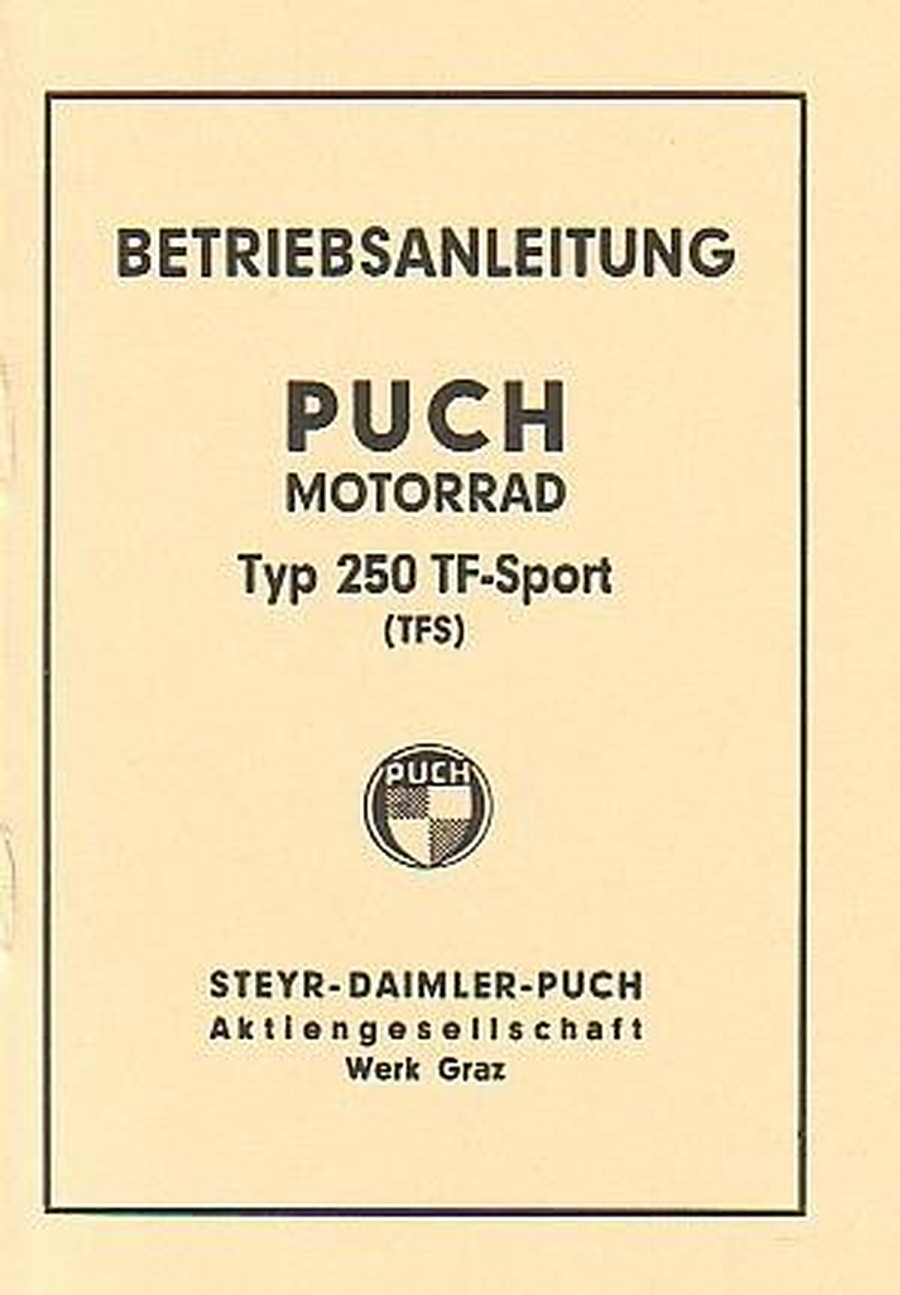 Puch 250 TF-Sport, Betriebsanleitung
