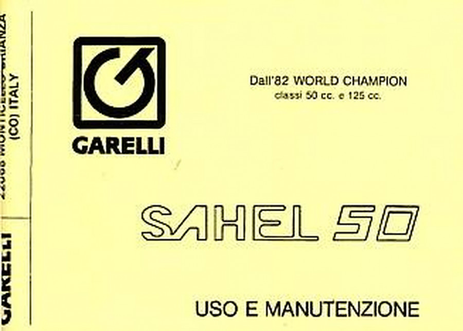 Garelli Sahel 50 Uso e Manutenzione