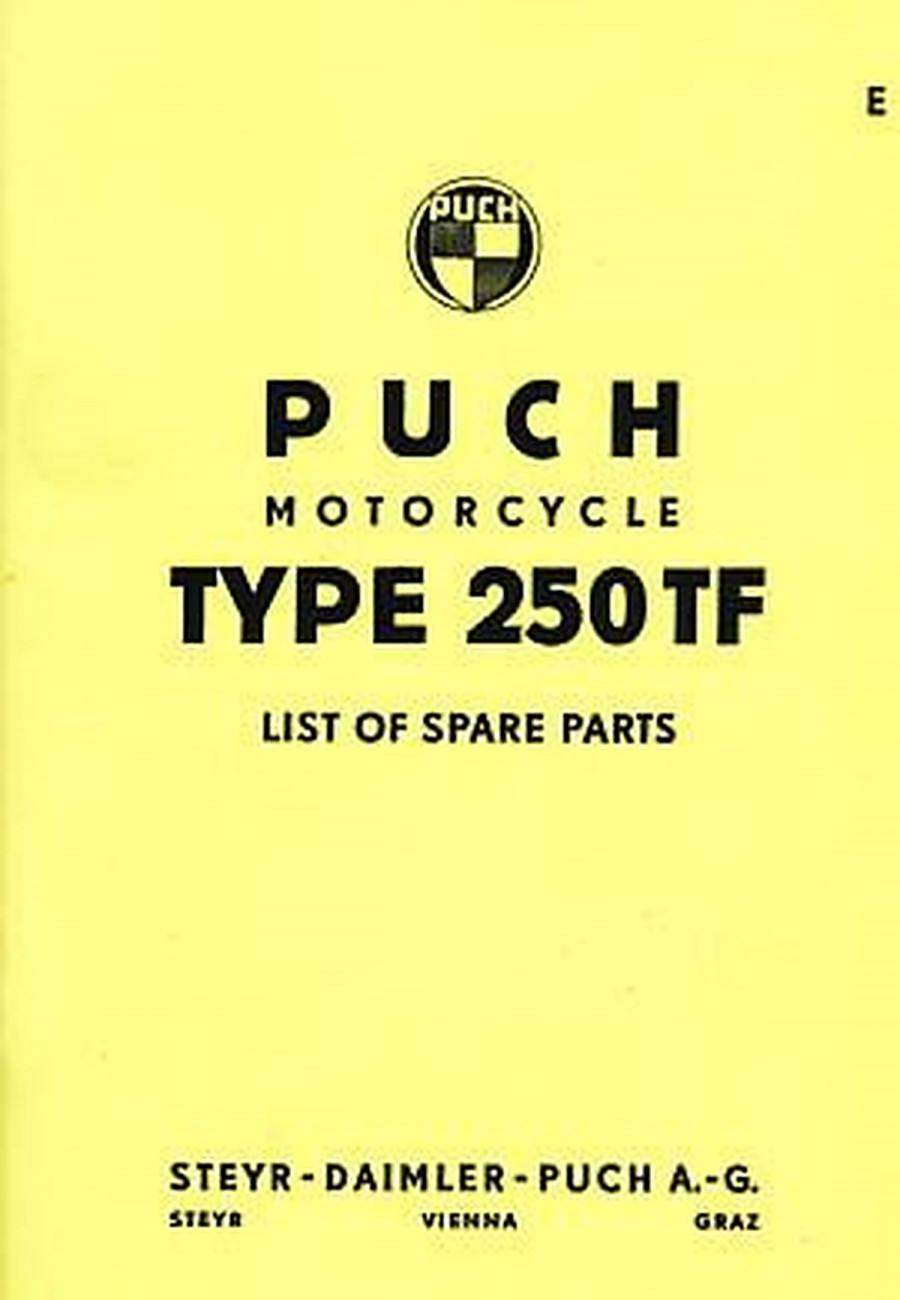 Puch Motorcycle 250 TF, Spare Parts Cataloge