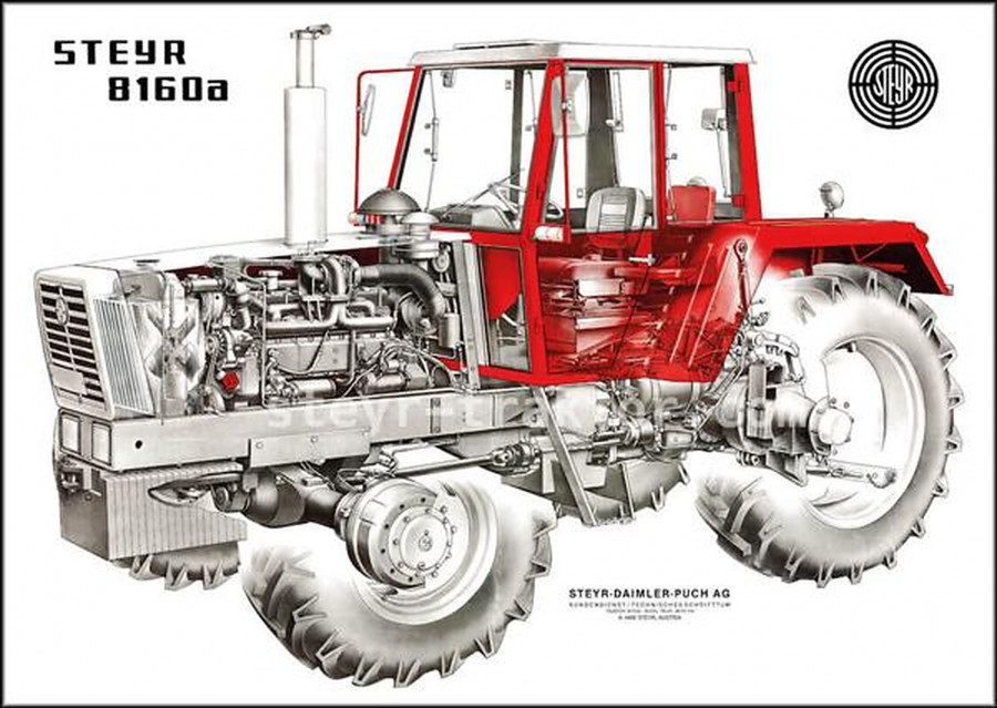 Steyr 8160a Traktor Poster