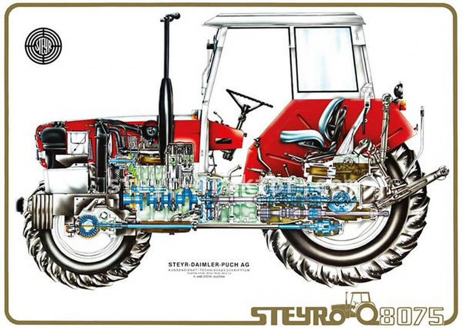 Steyr 8075 Traktor Poster