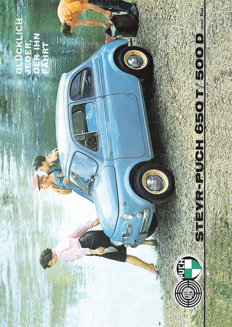 Puch 650 T / 500 D Prospekt-Reprint