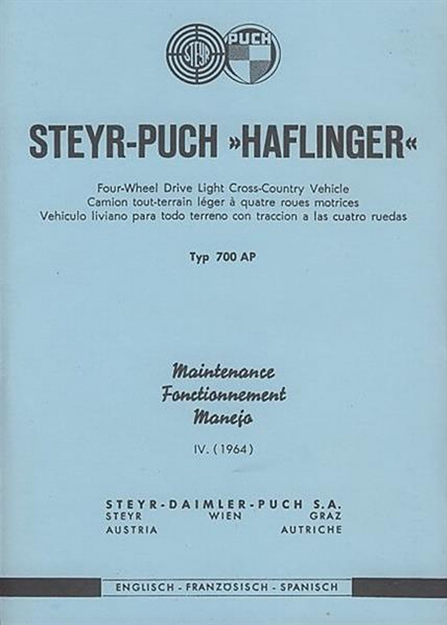 Puch Haflinger 700 AP Maintenance Manual