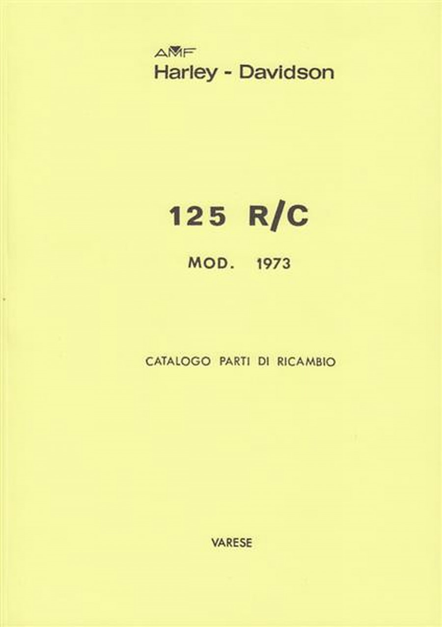 Harley-Davidson Aermacchi 125 R/C Mod.1973, Catalogo parti di ricambio