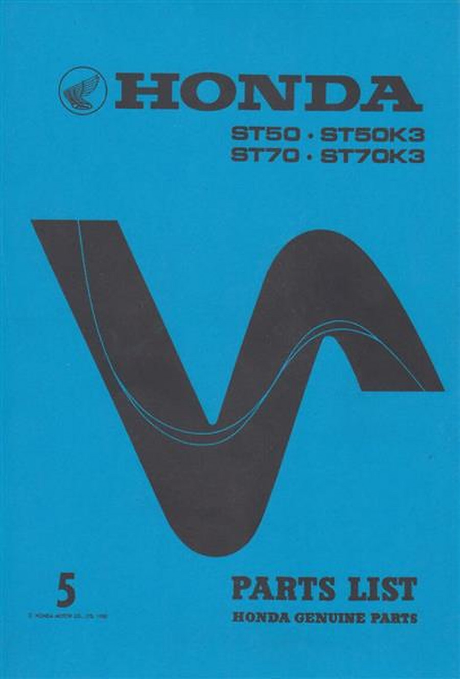 Honda ST50 ST50K3 ST70 ST70K3 Parts List