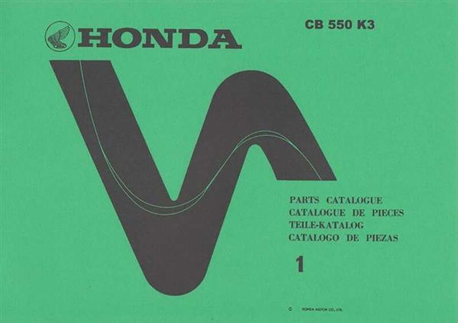 Honda CB550K3 Parts Catalogue