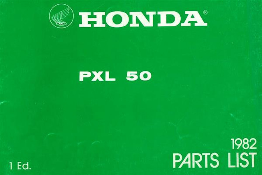 Honda PXL50 Parts List