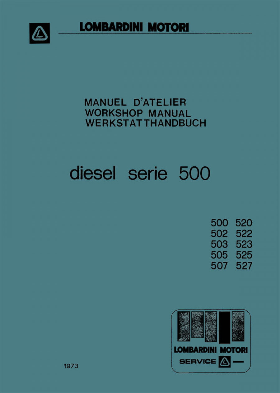 Lombardini Diesel-Motor Serie 500 Werkstatthandbuch