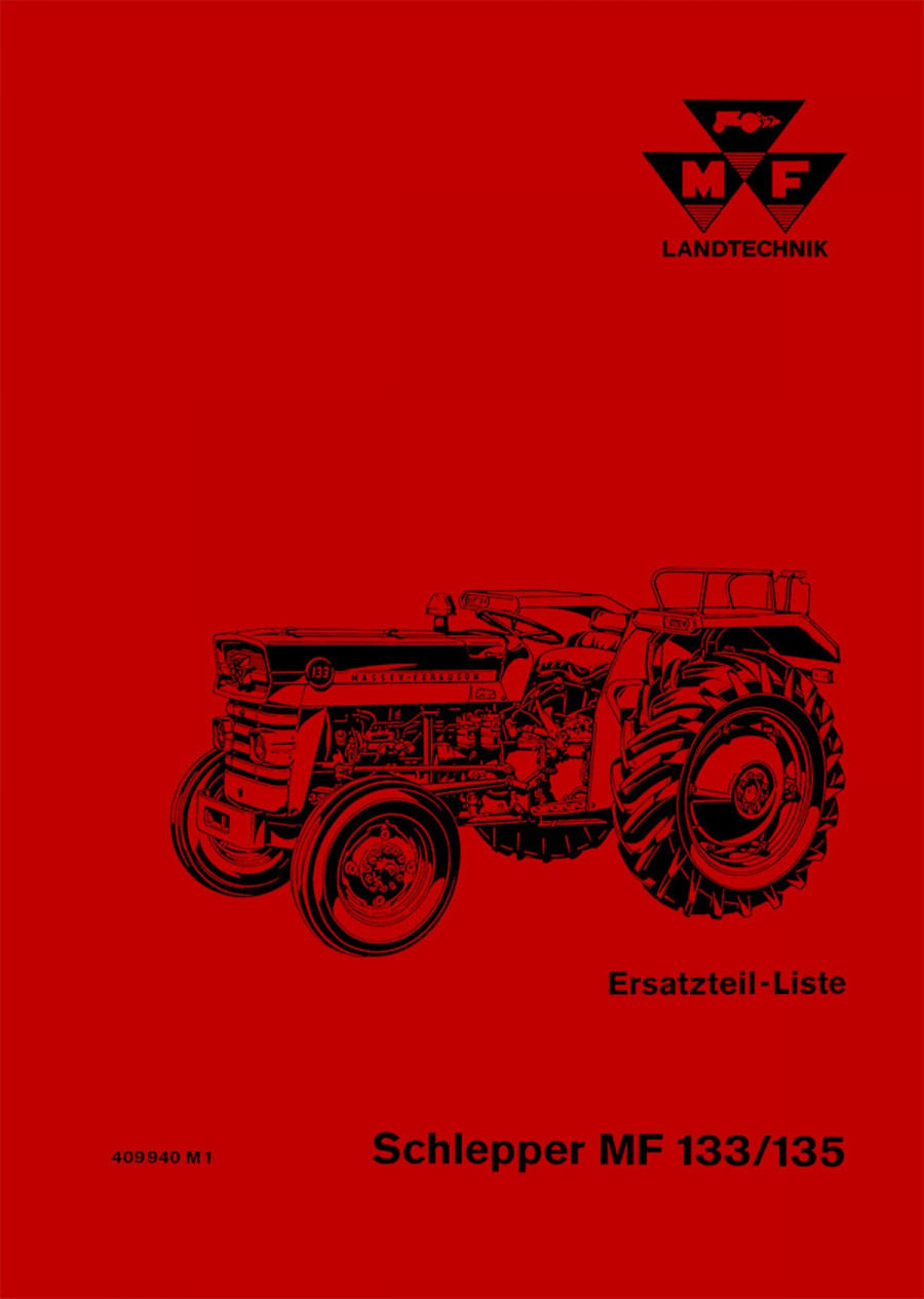 Massey-Ferguson MF133 und MF135 Ersatzteilkatalog