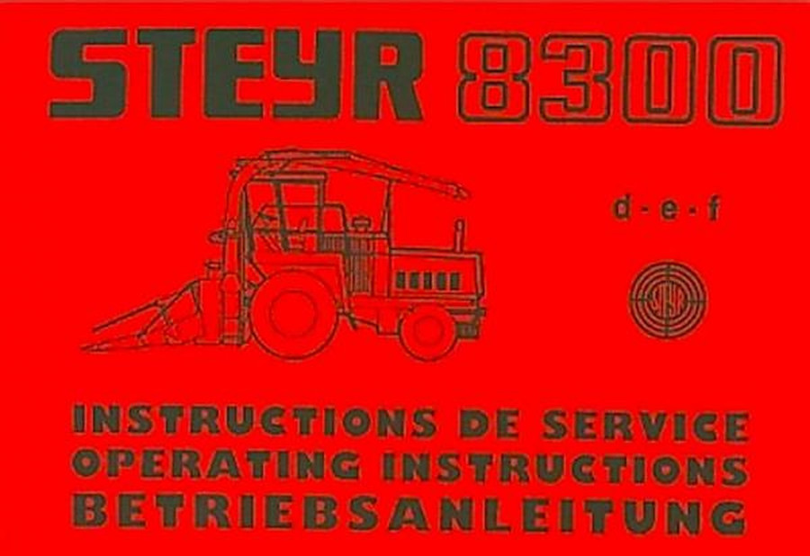 Steyr 8300 Traktor Betriebsanleitung