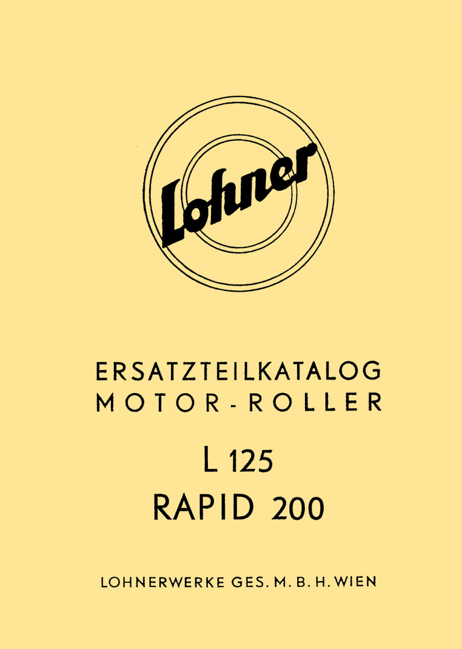 Lohner L 125, Rapid 200, Ersatzteilkatalog