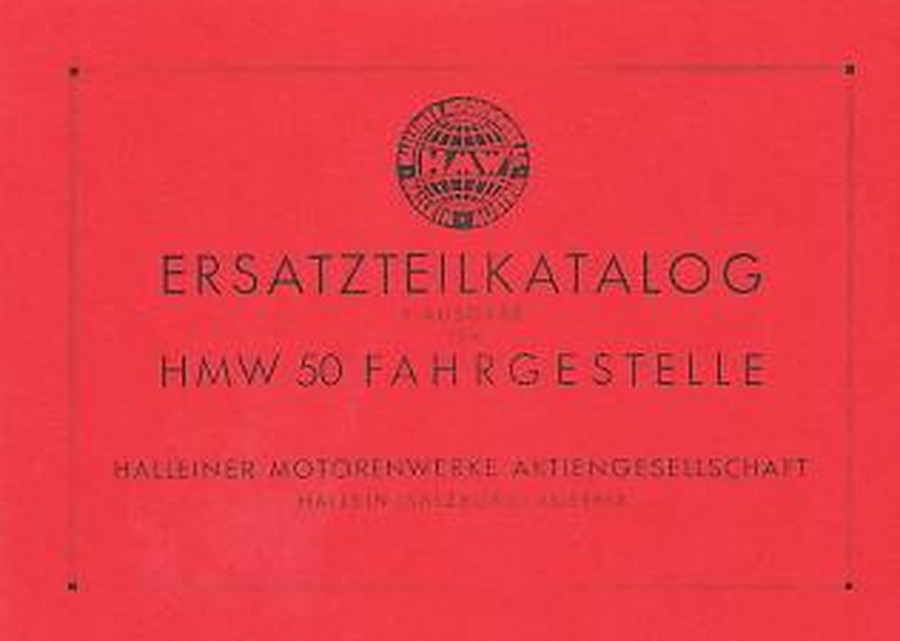 HMW 50 ccm, Ersatzteilkatalog Fahrgestell