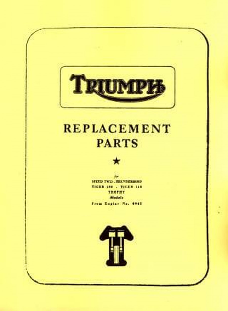 Triumph (GB) 5T, 6T, TR5, T100, T110, TR6, Speed Twin, Thunderbird, Tiger 100 und 110, Trophy ab Motor Nr. 0945