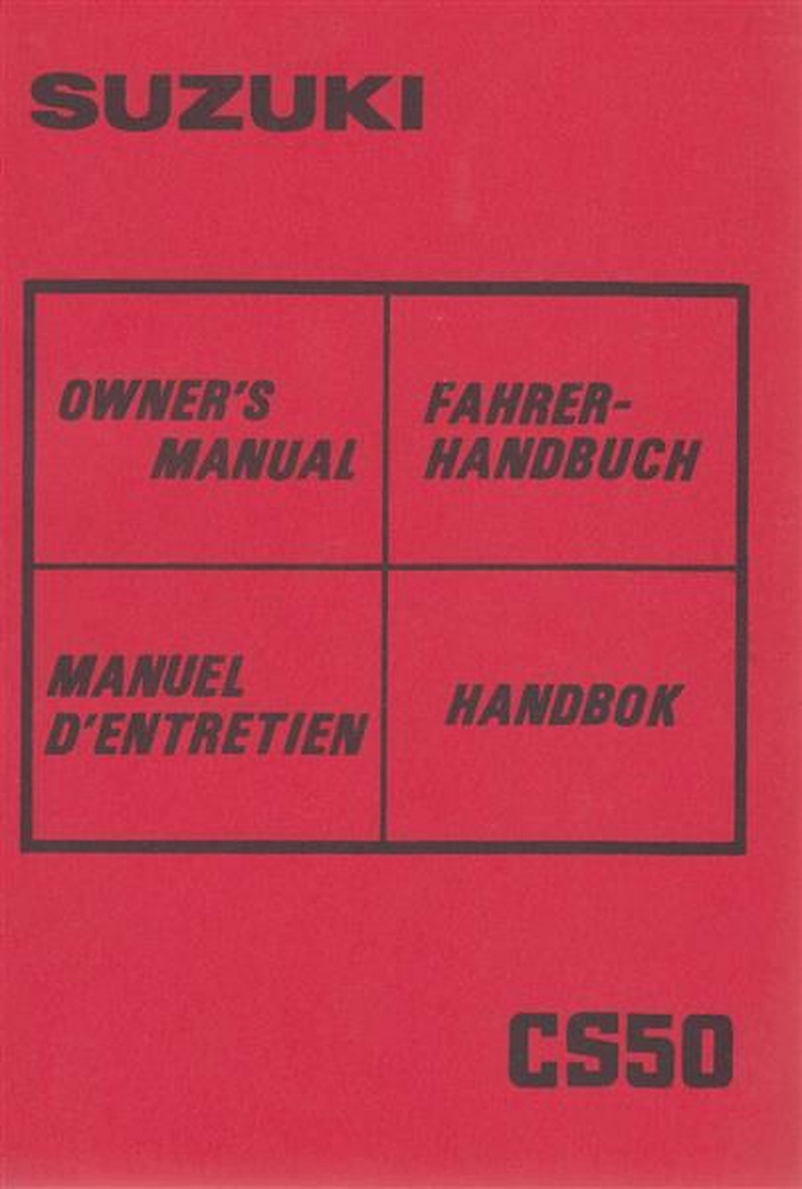 Suzuki CS 50 Roller, Fahrer-Handbuch